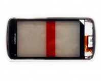Тач скрин (touch screen) Nokia C6-01 в рамке (серебро) ORIGINAL 100%
