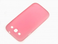 Ультратонкий чехол для Samsung i9300 (пластик) красный