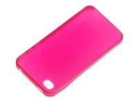 Ультратонкий чехол для IPhone 4G (пластик) красный