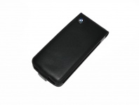 BMW Leather Hard Case with Flap for Apple iPhone 5G/5S - Black (3700740309261)