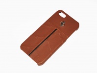 Ferrari Hard Case with Leather for iPhone 5G/5S - Kamel (3700740304341)