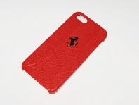 Ferrari Hard Case for iPhone 5G/5S Grain Leather - Red (3700740306529)