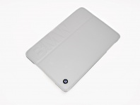 BMW Leather Folio Case for Apple iPad Mini 2 (Debossed BMW Logo) - White (3700740323496)