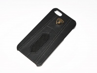 Кожаная накладка Lamborghini для iPhone 5G/5S - black (6955250266550)
