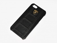 Кожаная накладка Lamborghini для iPhone 5G/5S - black (6955250266369)