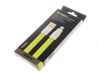 USB дата-кабель Remax для iPhone 5C/5G/5S (плоский салатовый) 1,5m