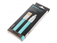 USB дата-кабель Remax для iPhone 5C/5G/5S (плоский голубой) 1,5m