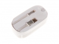 USB дата-кабель для IPhone 5G/5S/5C Baseus (caapall-de02) с индикатором серебро