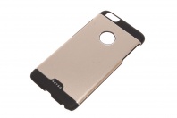 Силиконовый чехол HOTGO для iPone 6plus с металлической накладкой золото